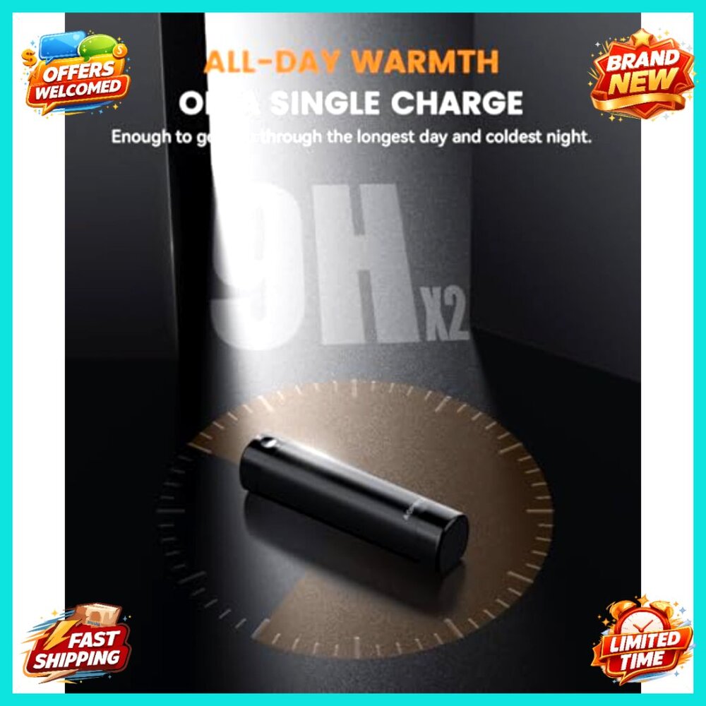 Rechargeable Hand Warmers 2 Pack, 5000mAh Battery, 3 Heat Settings, Portable - Picture 6 of 6